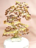 Drzewko szczcia bonsai z bursztynu mix kolorw